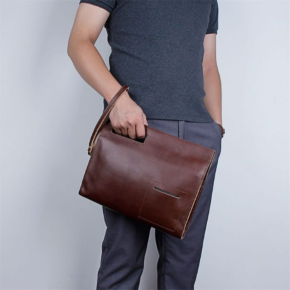 Шкіряна сумка-папка, портфоліо, органайзер, месенджер малий розмір John McDee A0011XS