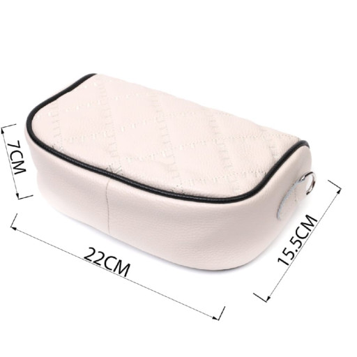 Сумка крос-боді напівкруглого формату з натуральної шкіри Vintage 22393 Біла