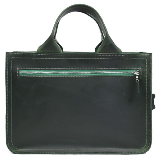 Сумка портфель шкіряна для документів ноутбука LIMARY lim-380RE зелена