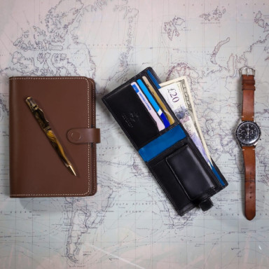Wallet for men Visconti PM100 Vincent with RFID (Black Cobalt)