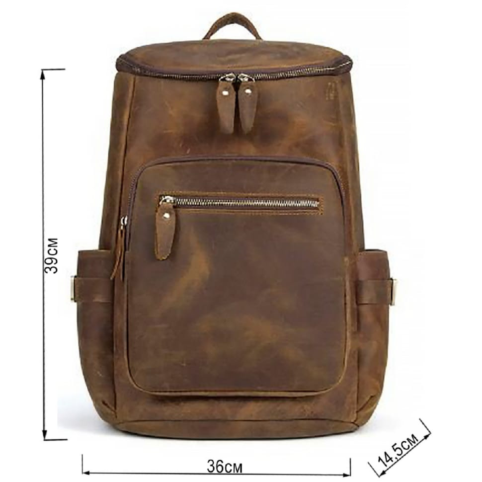 Travel backpack matt Vintage 14887 Cognac