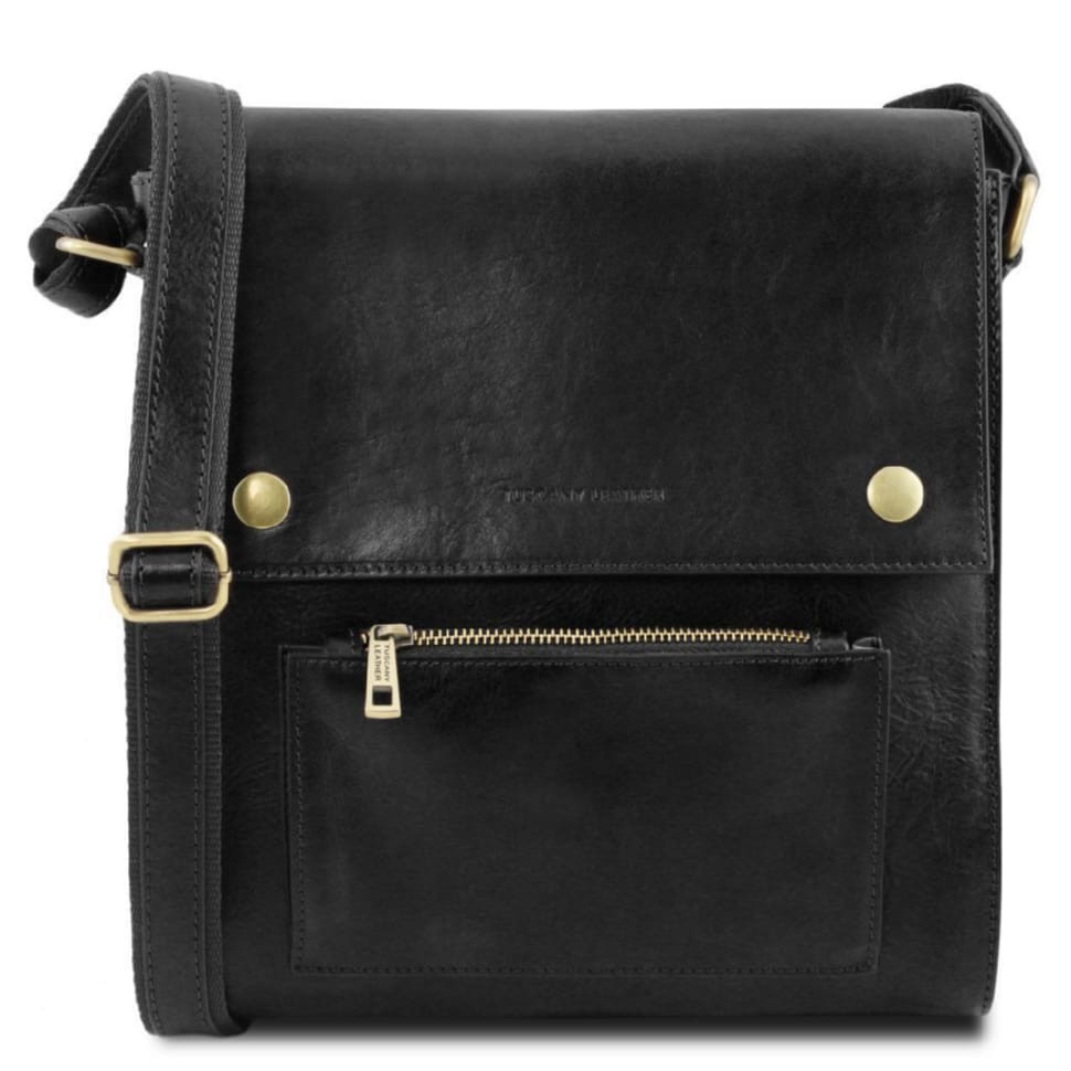 Чоловіча шкіряна сумка через плече з передньою кишенею Oliver Tuscany TL141656