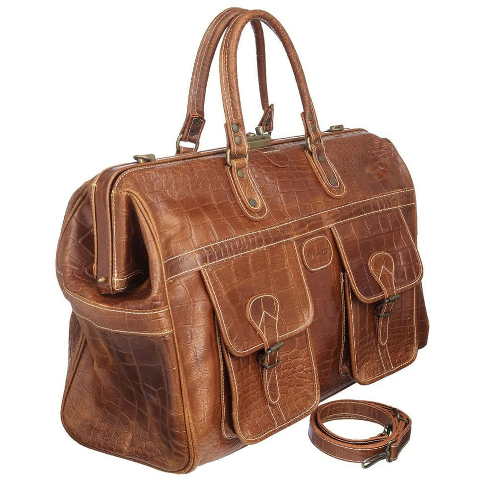 Сумка дорожня шкіра Desisan 708-13 рудий кроко
