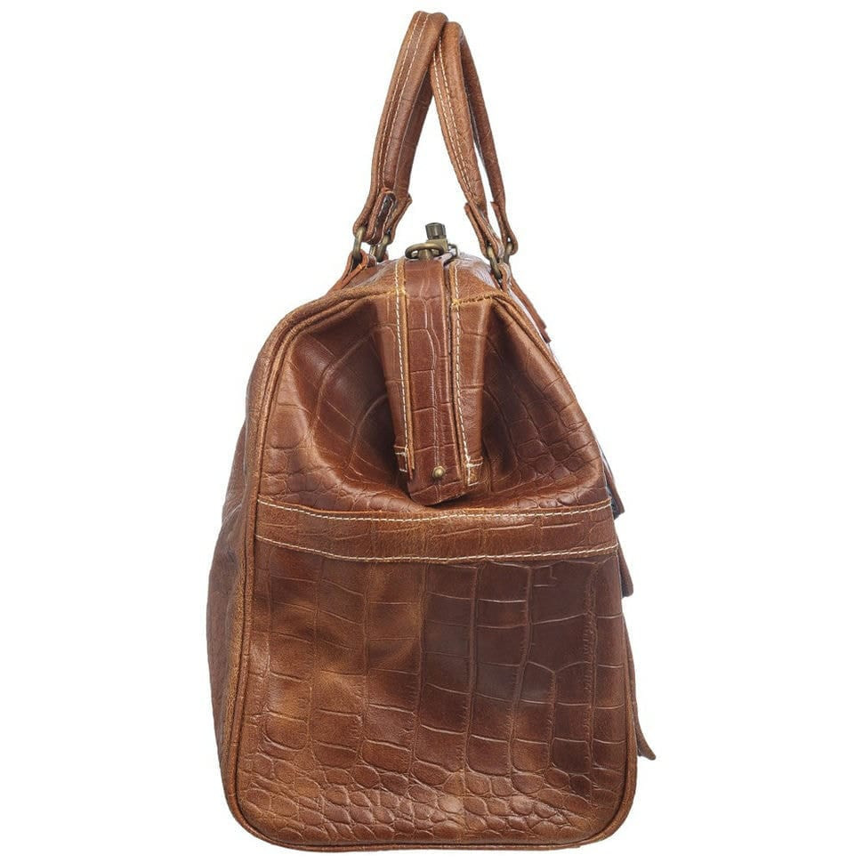 Сумка дорожня шкіра Desisan 708-13 рудий кроко