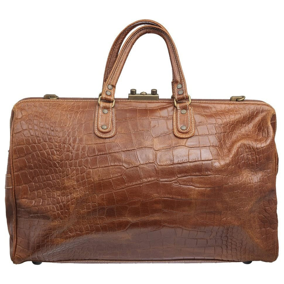 Сумка дорожня шкіра Desisan 708-13 рудий кроко