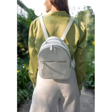 Groove S Leather Backpack white