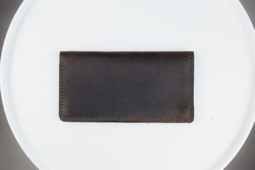 Чоловіче портмоне Skill із натуральної шкіри Crazy Horse SH105 (темно-коричневе)