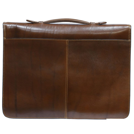 Шкіряний портфель Italico 8091L cognac коньячний
