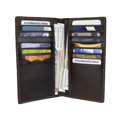 Leather wallet Italico 1437 moro brown