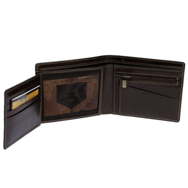 Leather wallet Italico 1656 moro brown