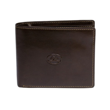 Leather wallet Italico 1656 moro brown