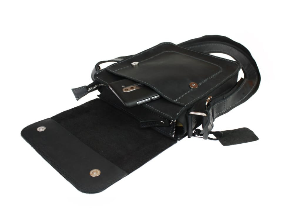 Сумка чоловіча шкіряна на плече SULLIVAN smvp113 (30) чорна