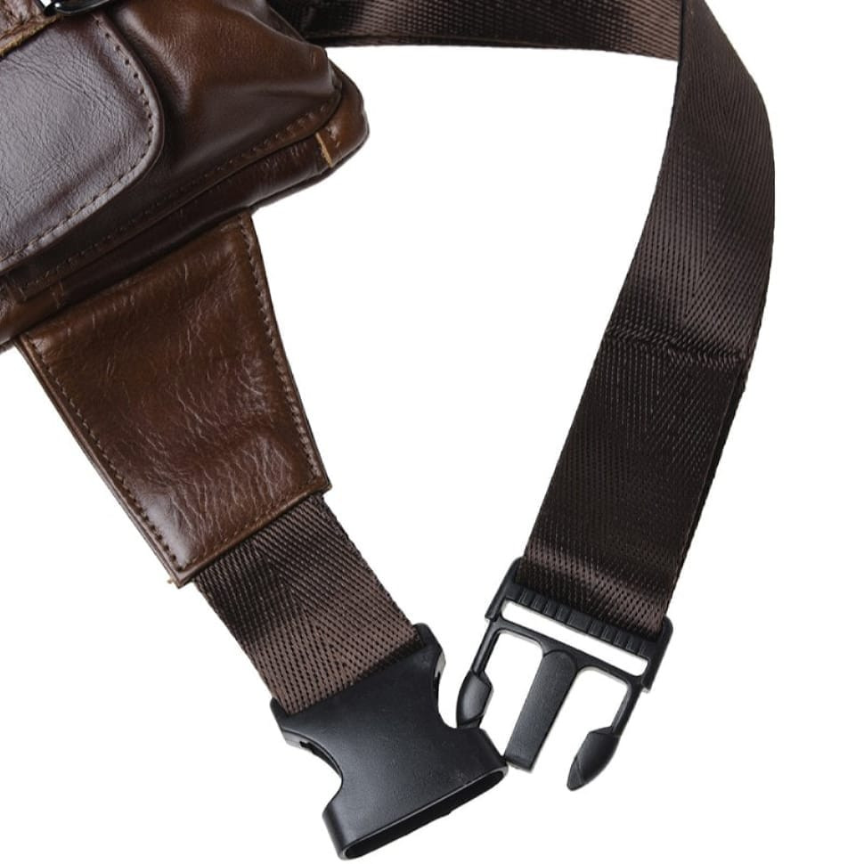 Чоловіча шкіряна поясна сумка Keizer k1886-brown