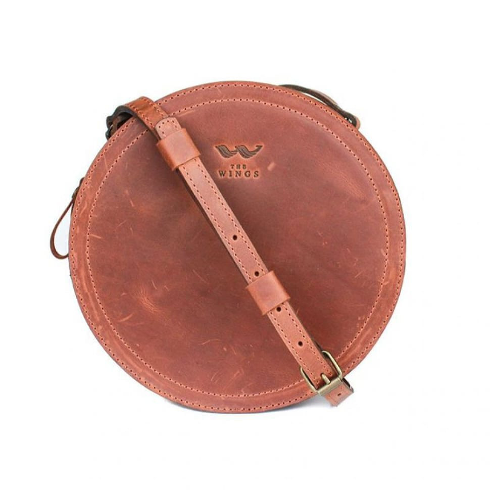 Жіноча шкіряна сумка Amy S світло-коричнева vintage