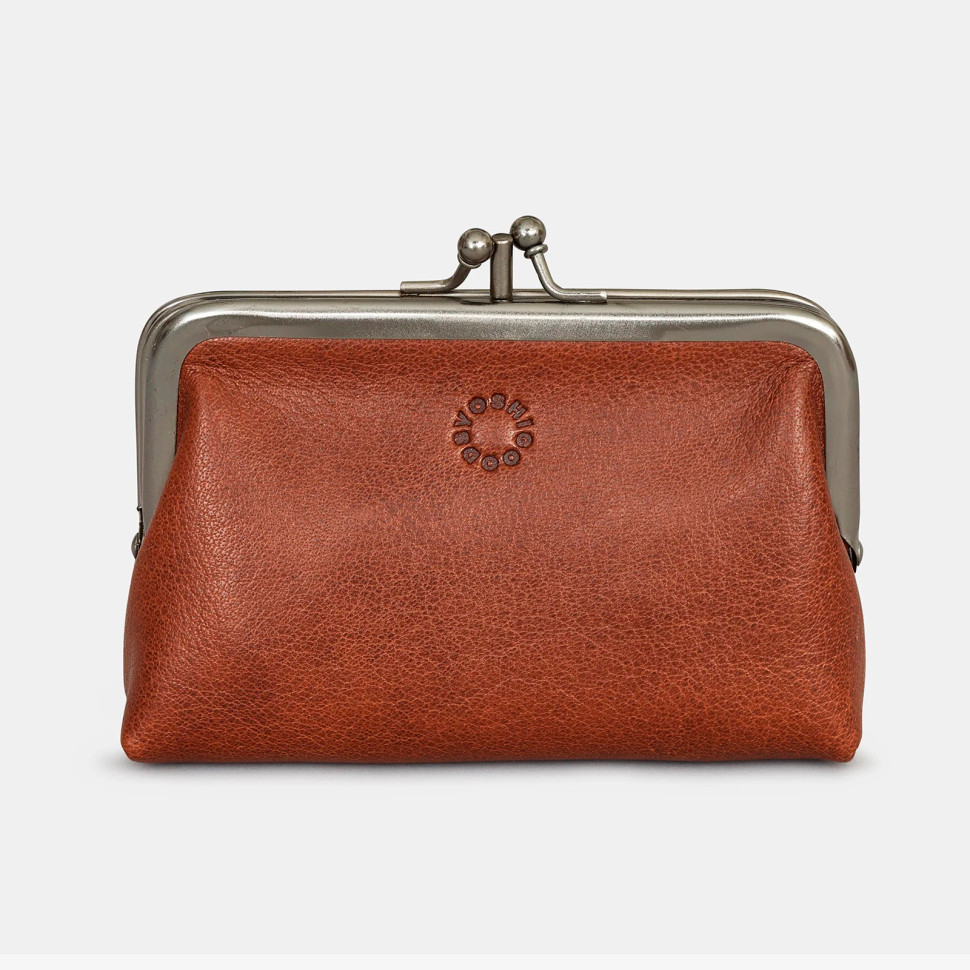 Womens Leather Wallet with Retro Clasp Yoshi Y1328 (Brown)