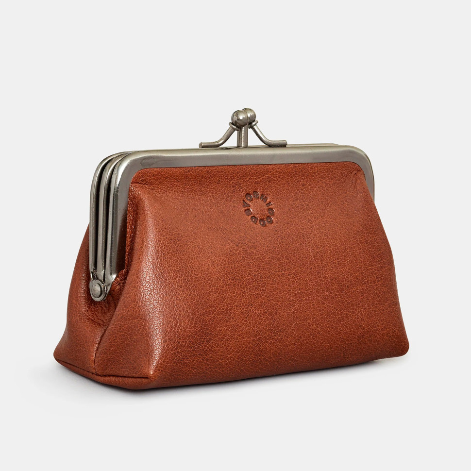 Womens Leather Wallet with Retro Clasp Yoshi Y1328 (Brown)