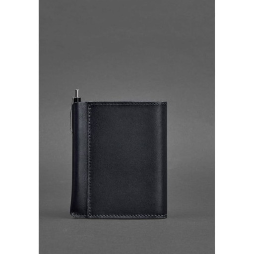 Шкіряне портмоне 2.0 темно-синє краст