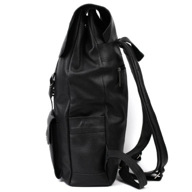 Leather backpack black TARWA FA-9001-4lx