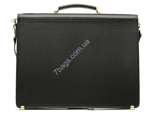 Чорний чоловічий портфель Manufatto MPAV-20 з гладкої шкіри