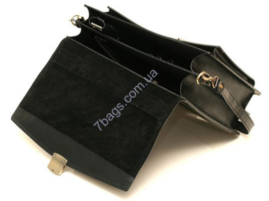 Black men's briefcase Manufatto MPAV-20 made of smooth leather