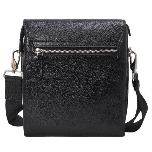 Сумка чоловіча шкіряна BOND 1363-281 чорний флотар