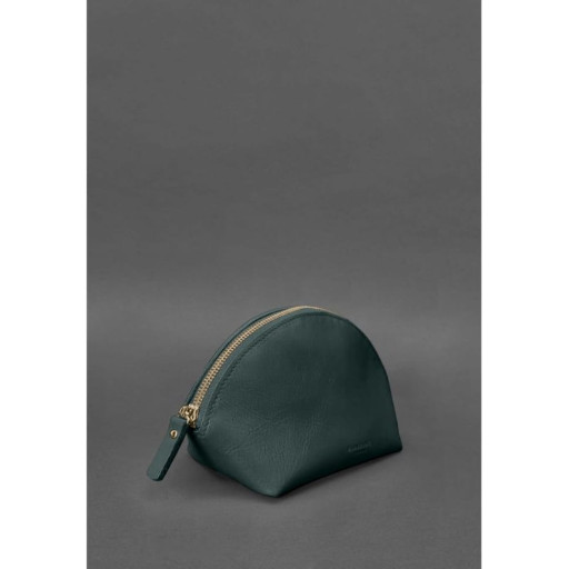 Жіноча шкіряна косметичка 8.0 Зелена