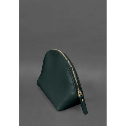 Жіноча шкіряна косметичка 8.0 Зелена