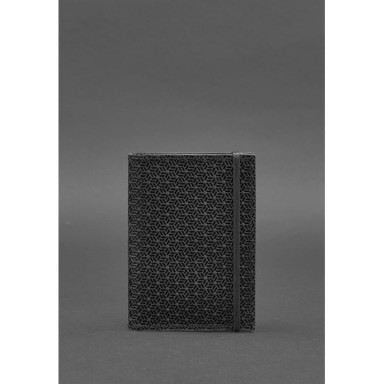 Leather passport cover 2.0 Carbon black