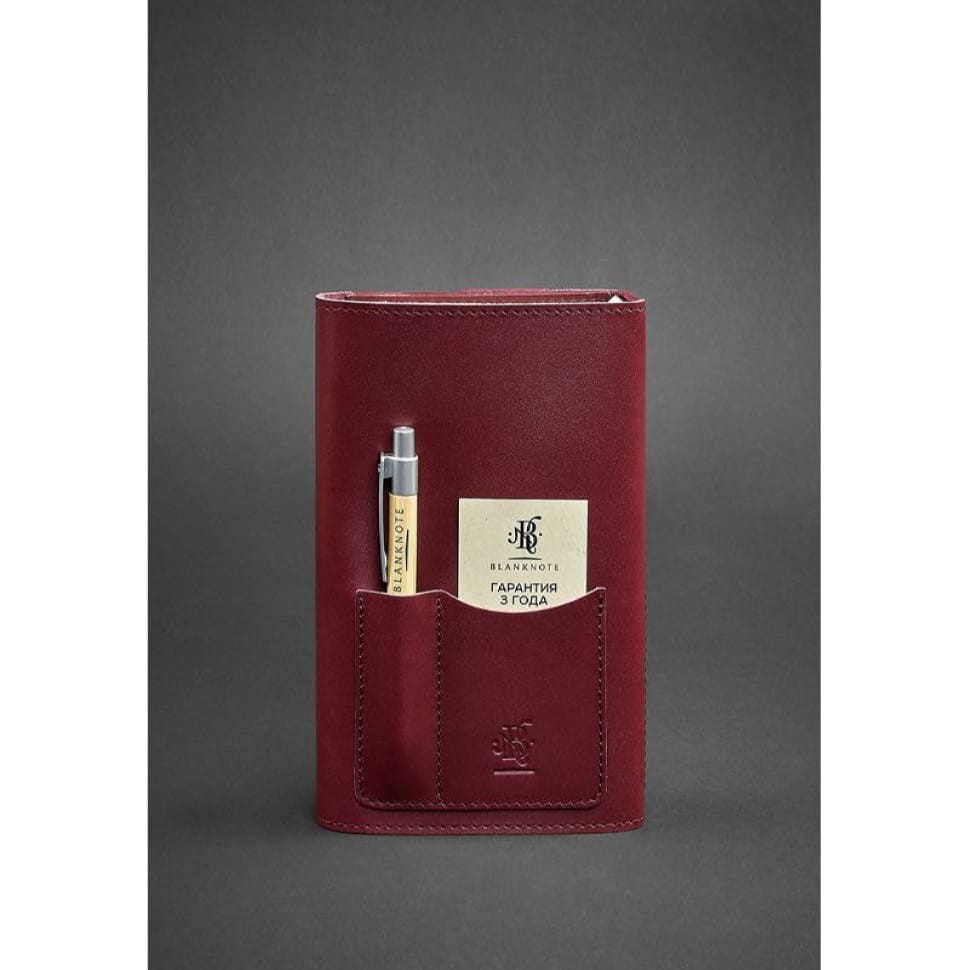 Шкіряний блокнот (Софт-бук) 2.0 бордовий