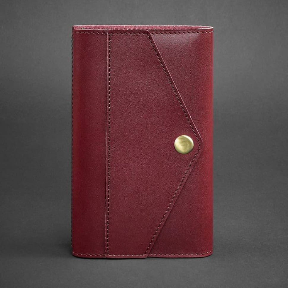 Шкіряний блокнот (Софт-бук) 2.0 бордовий