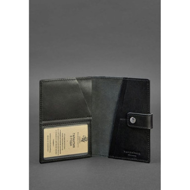 Leather cover for passport 5.0 (with window) black BlankNote
