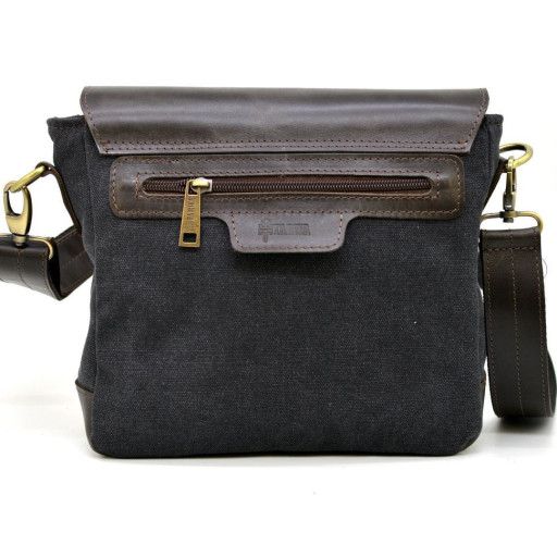 Компактна сумка через плече з тканини канваc і шкіри RGc-1309-4lx TARWA
